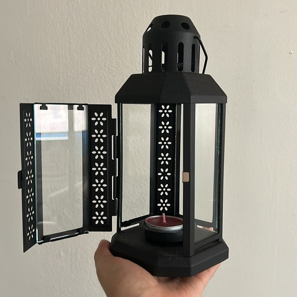 NEW/Unused Black Tea light Lantern for indoor or outdoor 9โ IKEA - Picture 2 of 4
